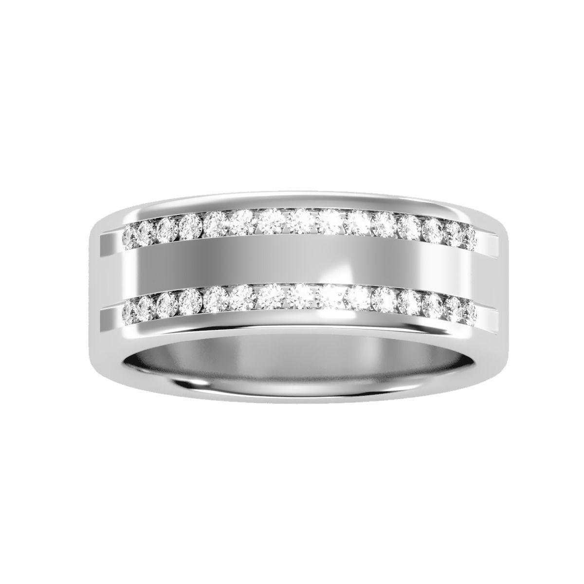 solitaire wedding engagement men ring 3dm render detail 3D print model_2