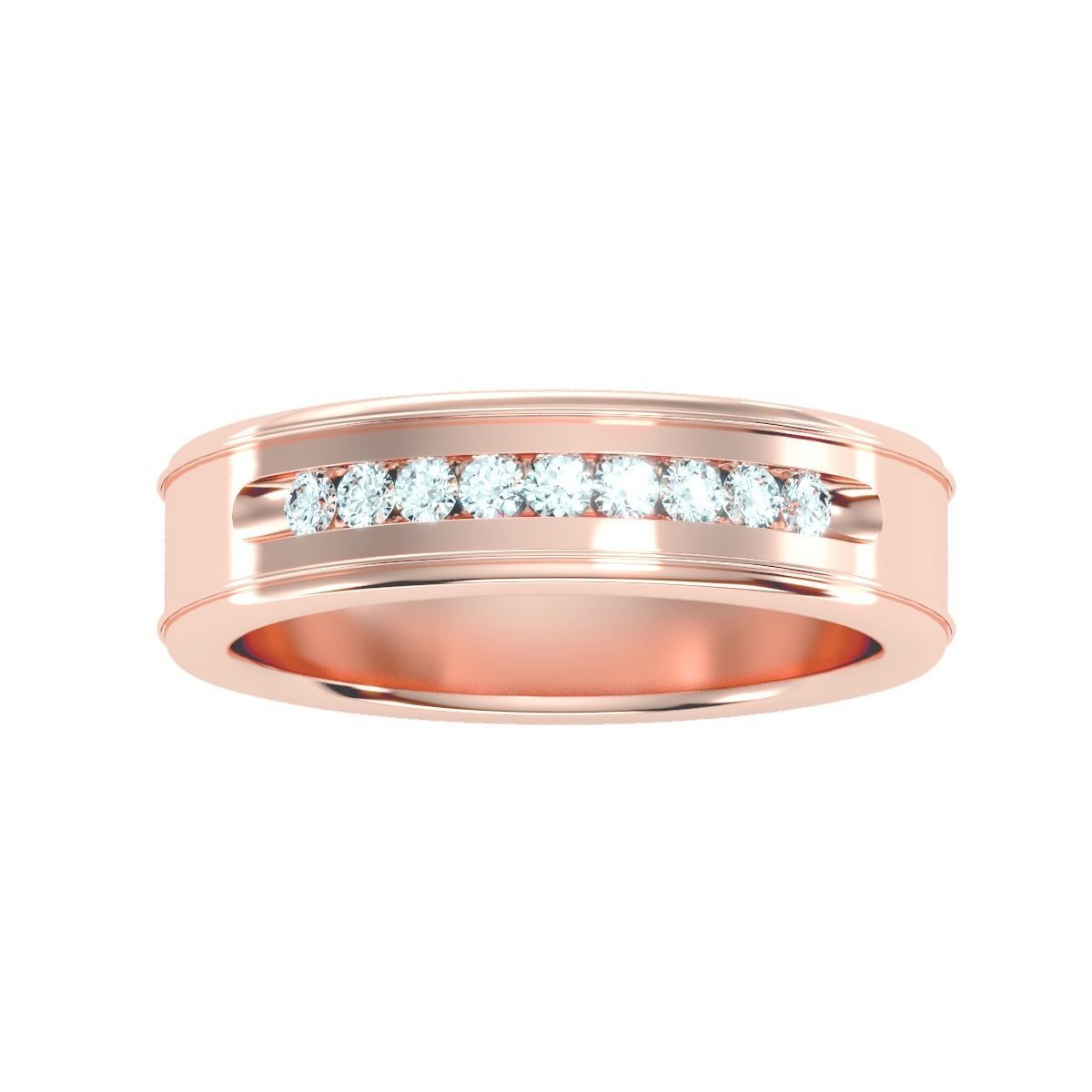 solitaire wedding engagement men ring 3dm render detail 3D print model_8