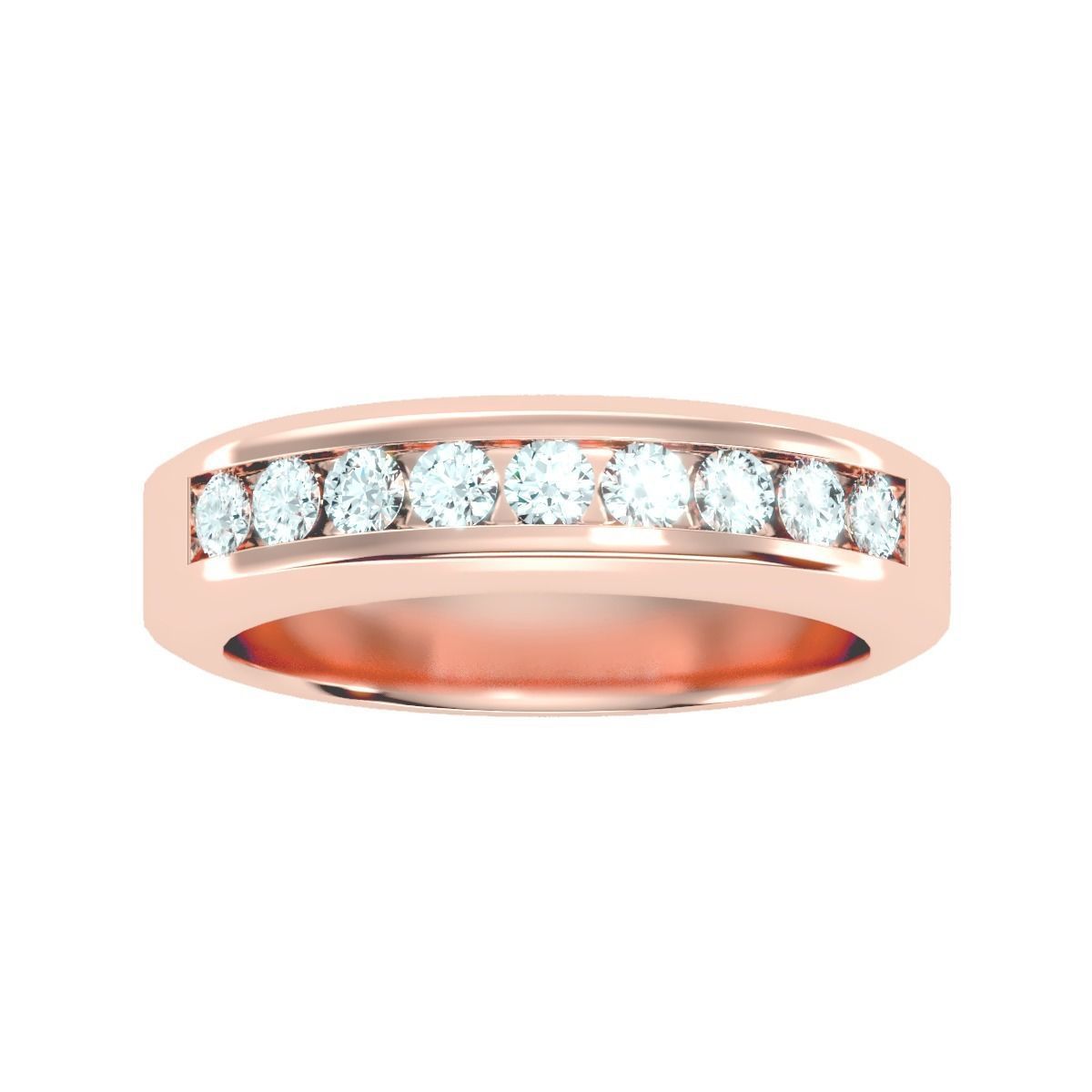 solitaire wedding engagement men ring 3dm render detail 3D print model_6