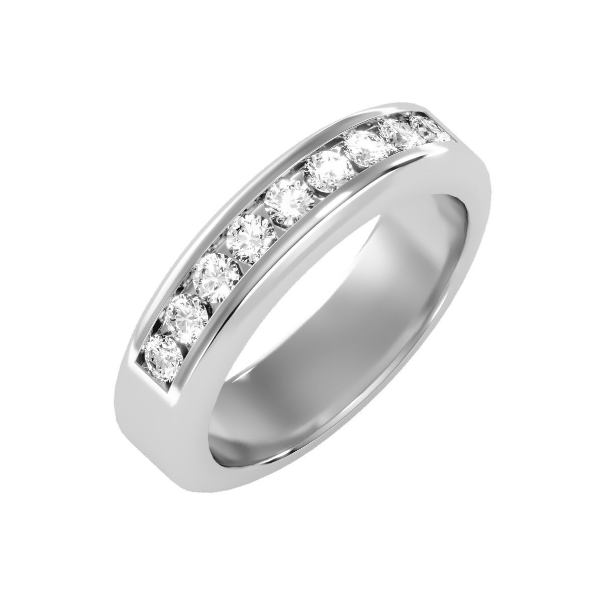 solitaire wedding engagement men ring 3dm render detail 3D print model_9
