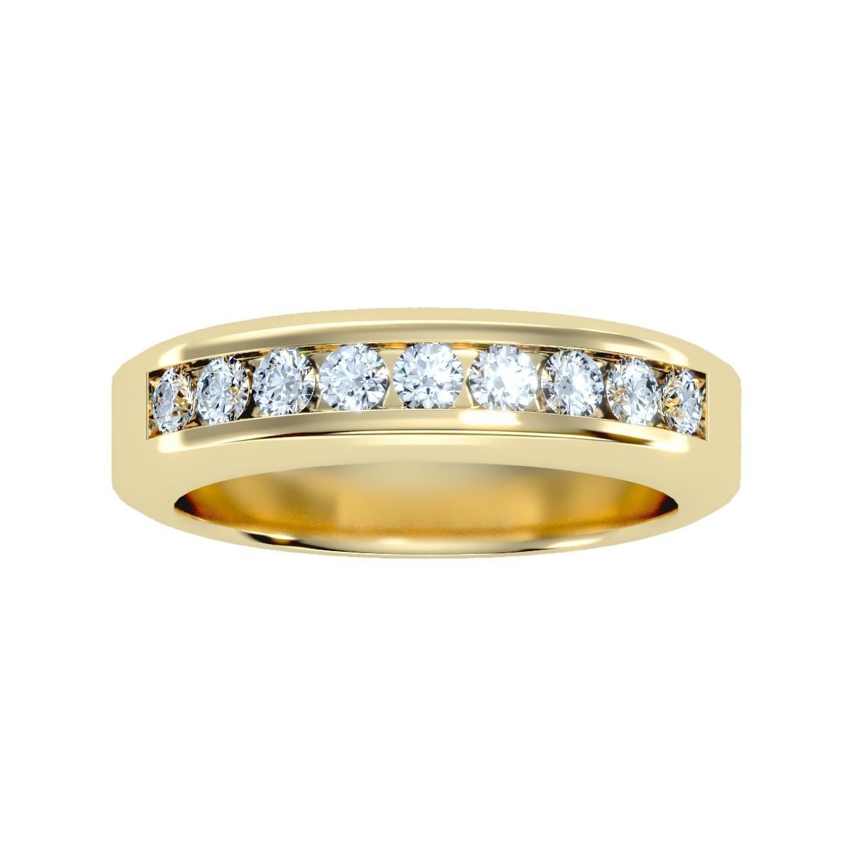 solitaire wedding engagement men ring 3dm render detail 3D print model_15