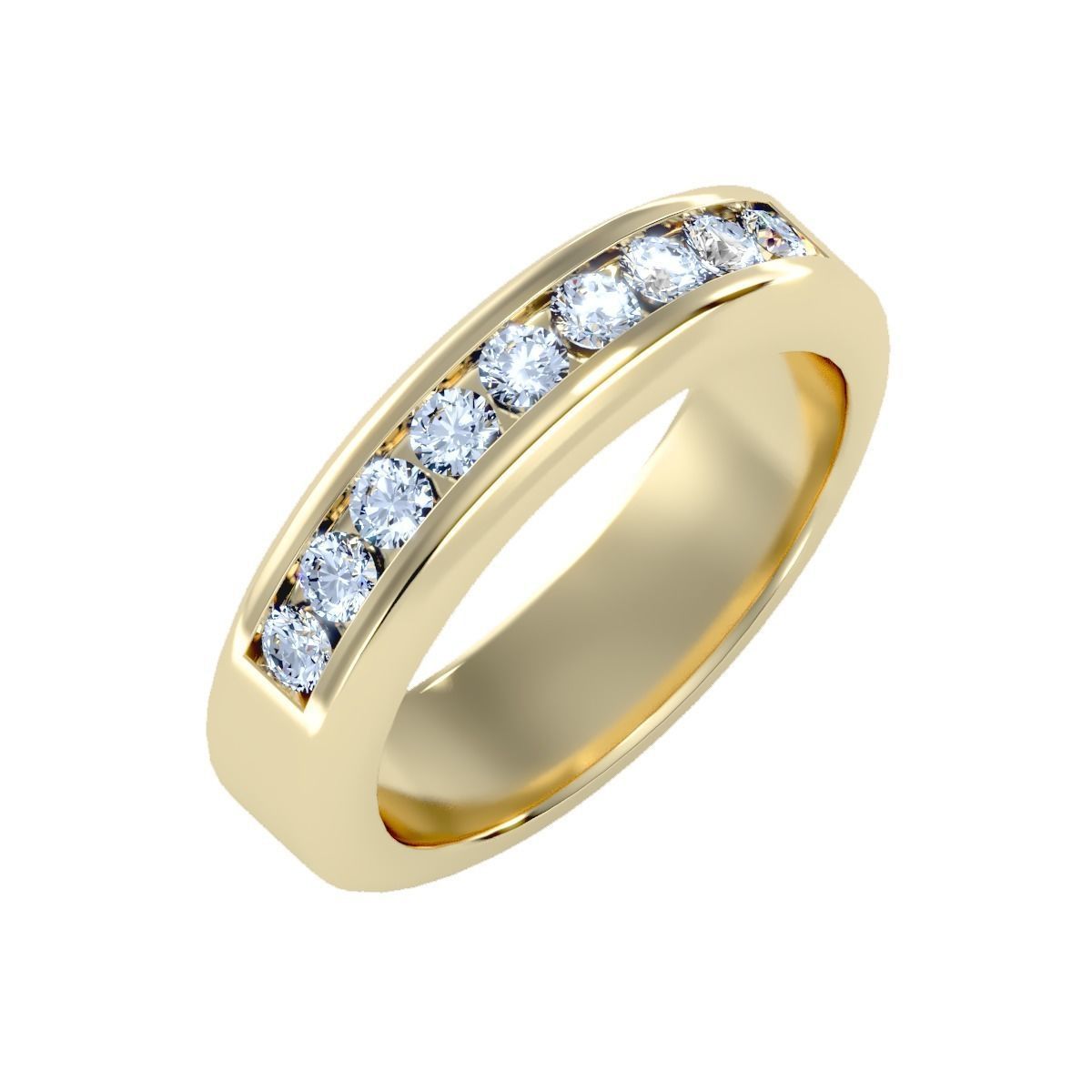 solitaire wedding engagement men ring 3dm render detail 3D print model_13