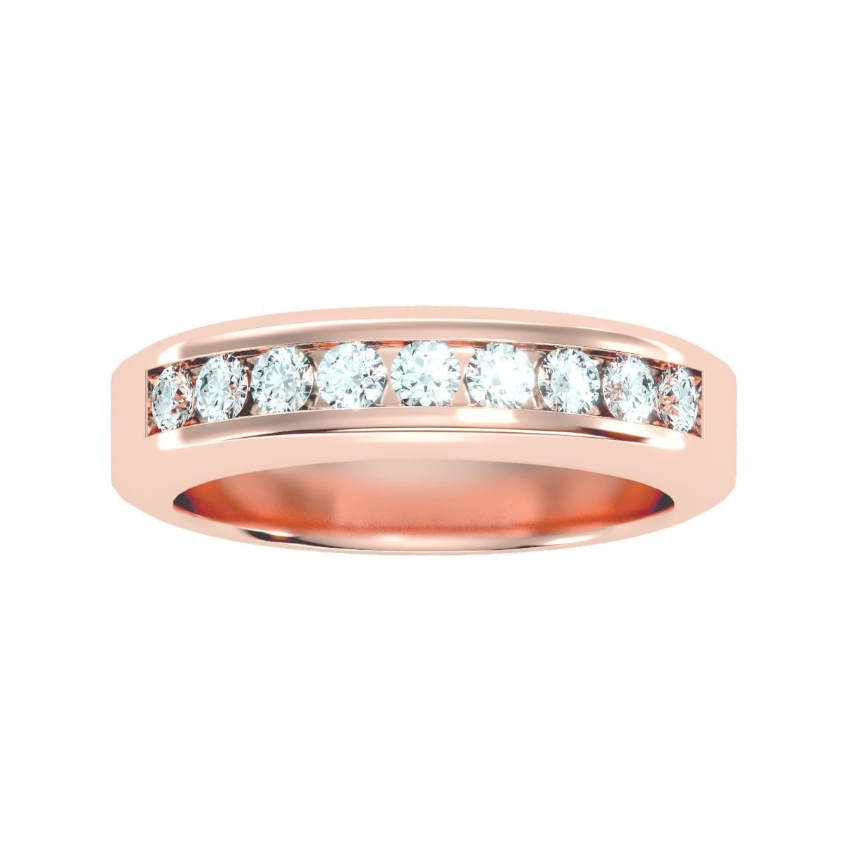 solitaire wedding engagement men ring 3dm render detail 3D print model_7