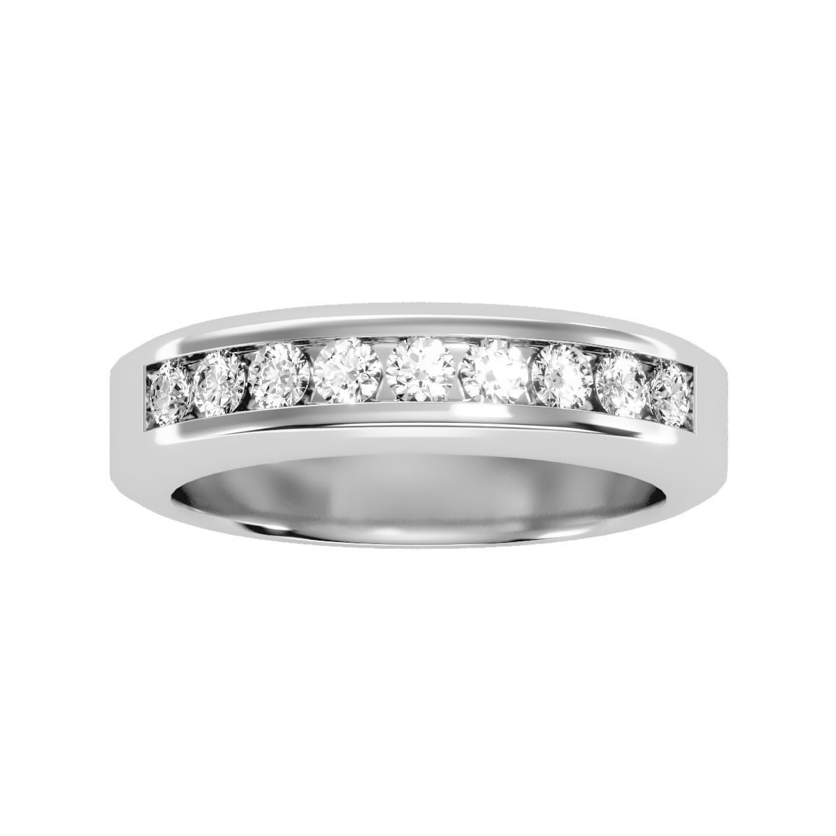 solitaire wedding engagement men ring 3dm render detail 3D print model_11