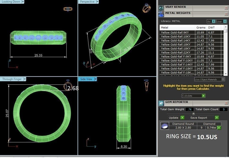 solitaire wedding engagement men ring 3dm render detail 3D print model_16
