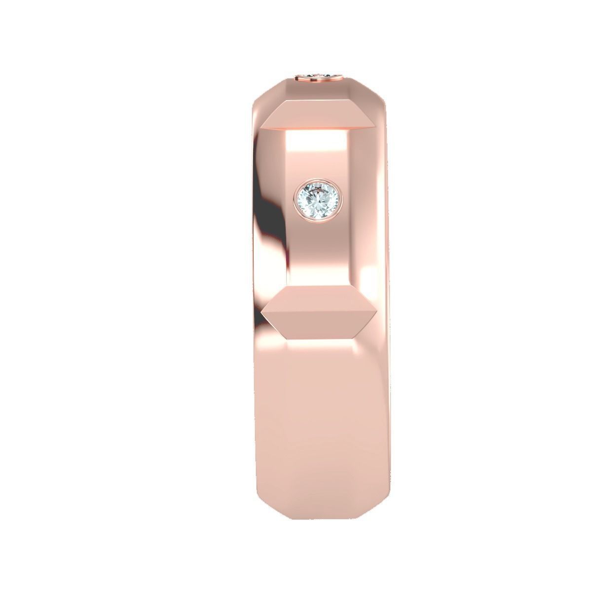 solitaire wedding engagement men ring 3dm render detail 3D print model_5