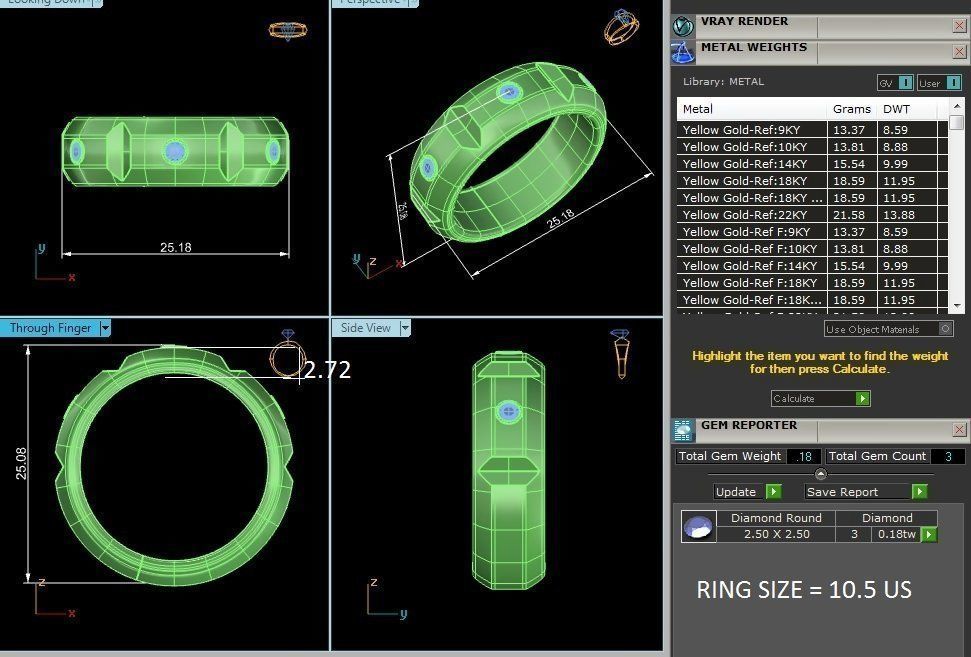 solitaire wedding engagement men ring 3dm render detail 3D print model_16