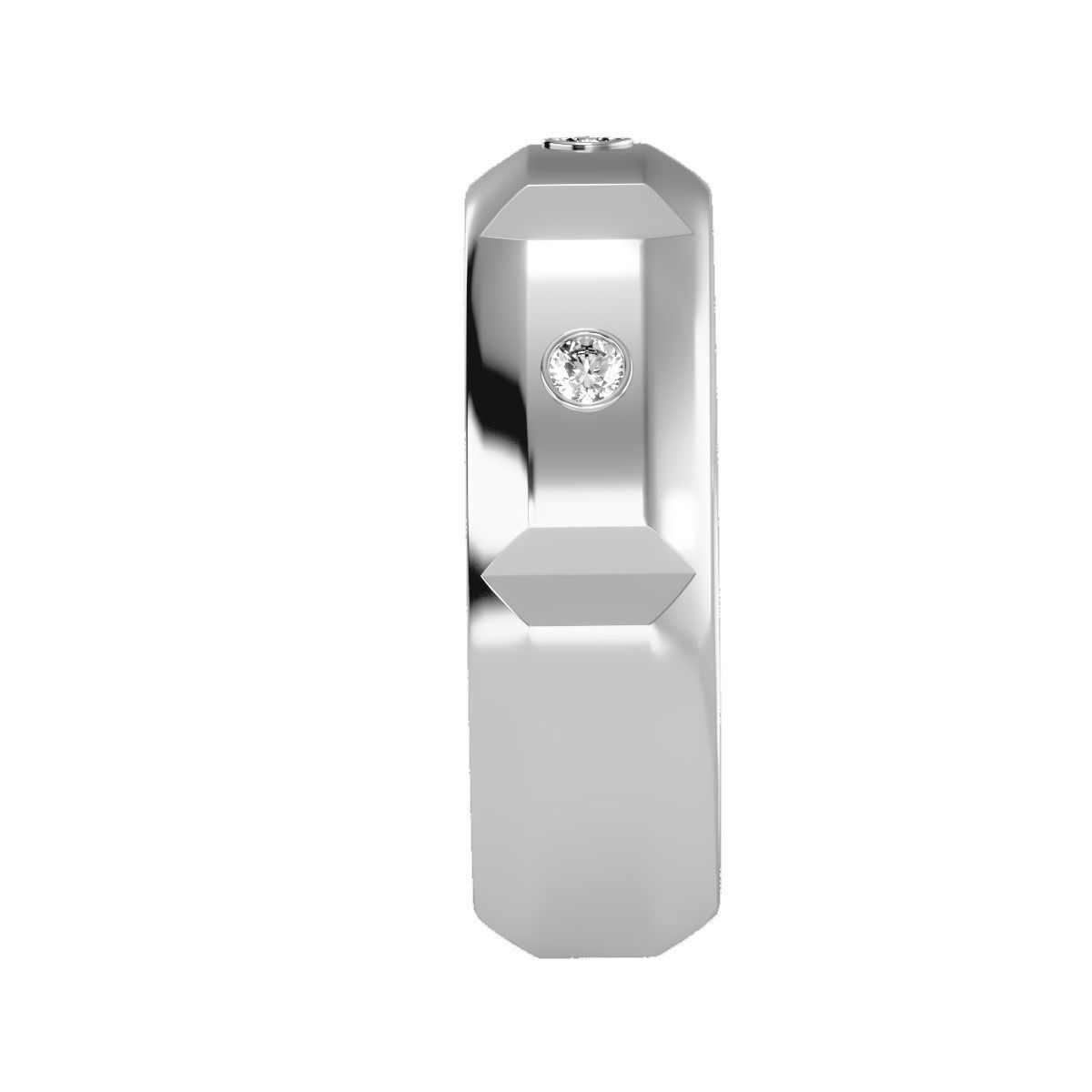 solitaire wedding engagement men ring 3dm render detail 3D print model_10