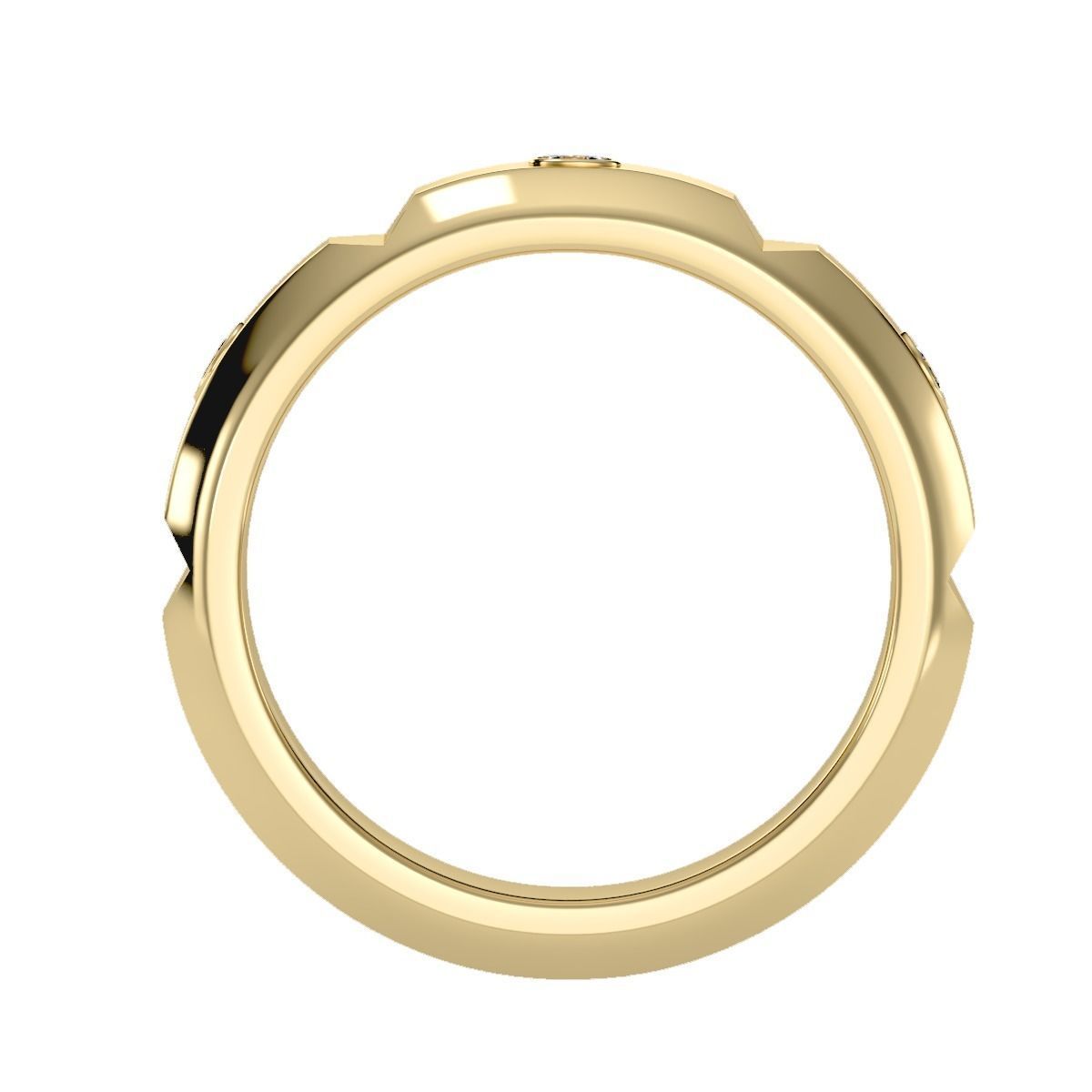 solitaire wedding engagement men ring 3dm render detail 3D print model_12