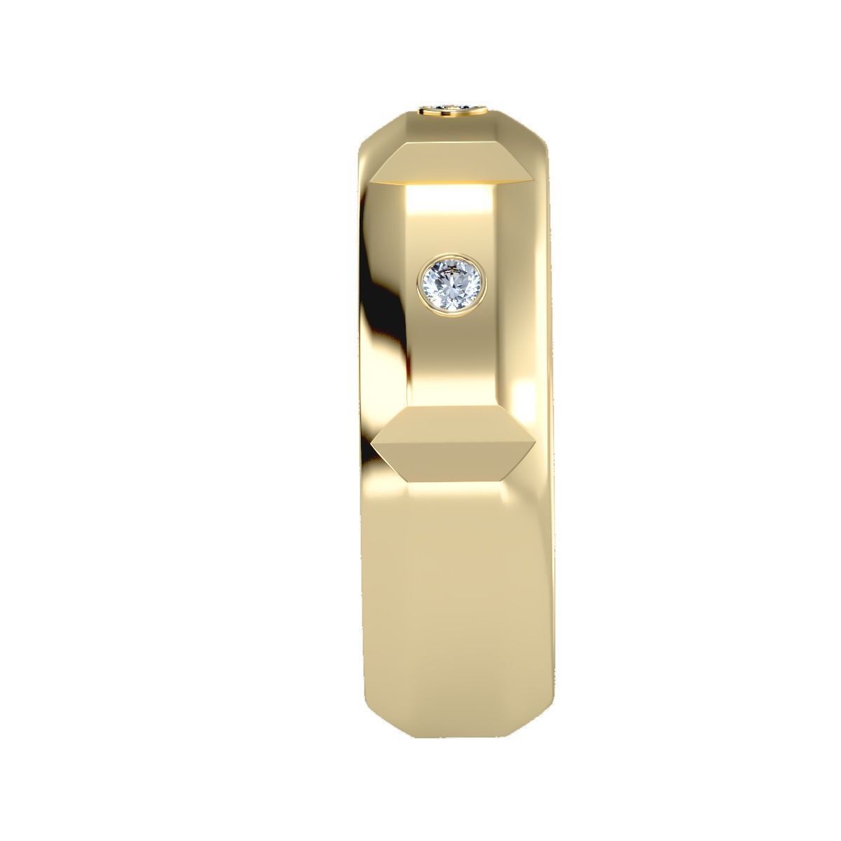 solitaire wedding engagement men ring 3dm render detail 3D print model_14