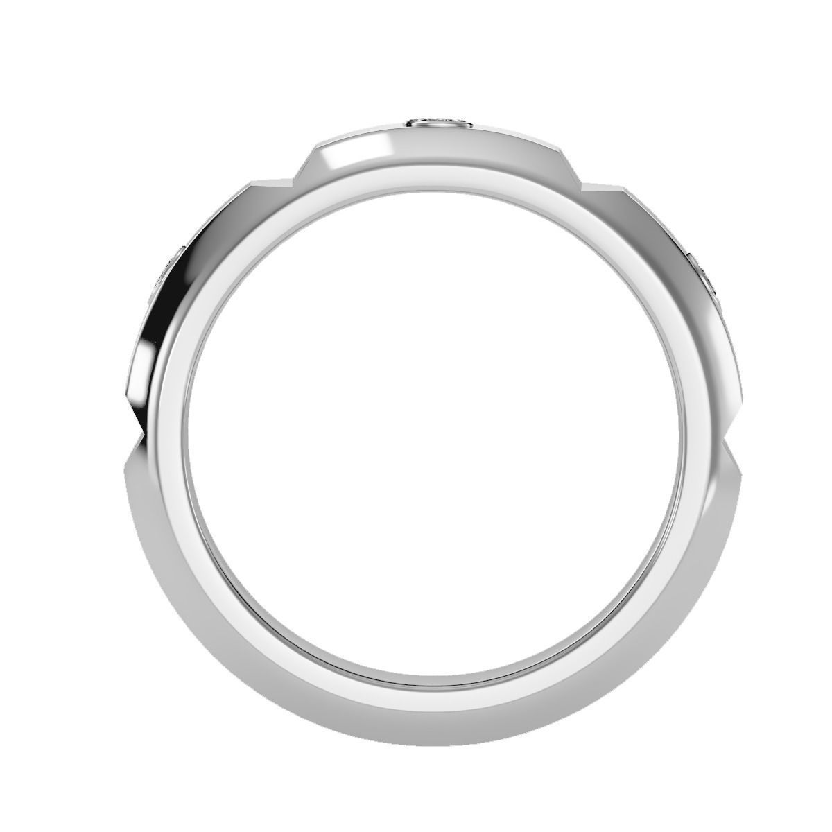 solitaire wedding engagement men ring 3dm render detail 3D print model_8