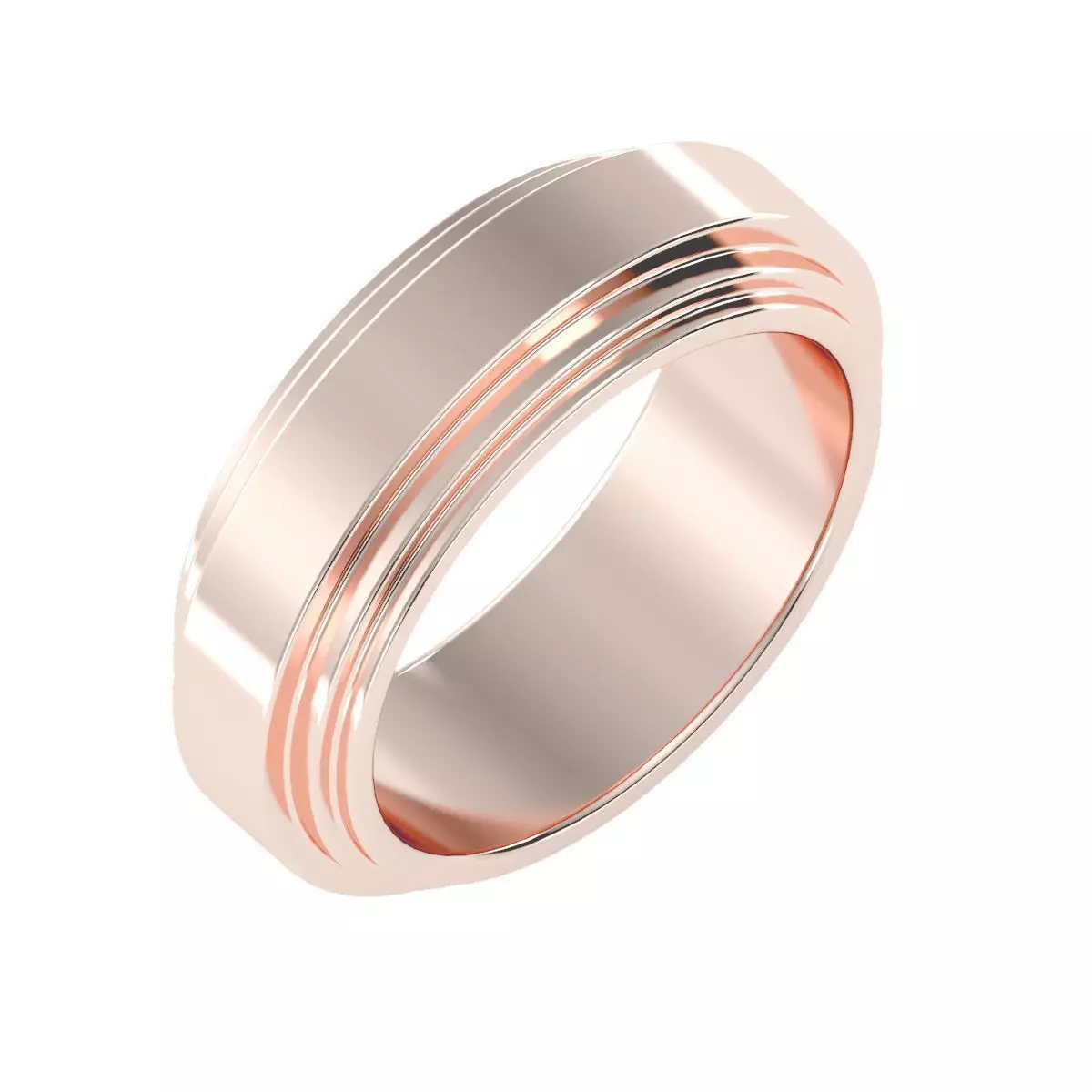 solitaire wedding engagement men ring 3dm render detail 3D print model