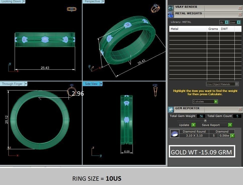 solitaire wedding engagement men ring 3dm render detail 3D print model_15