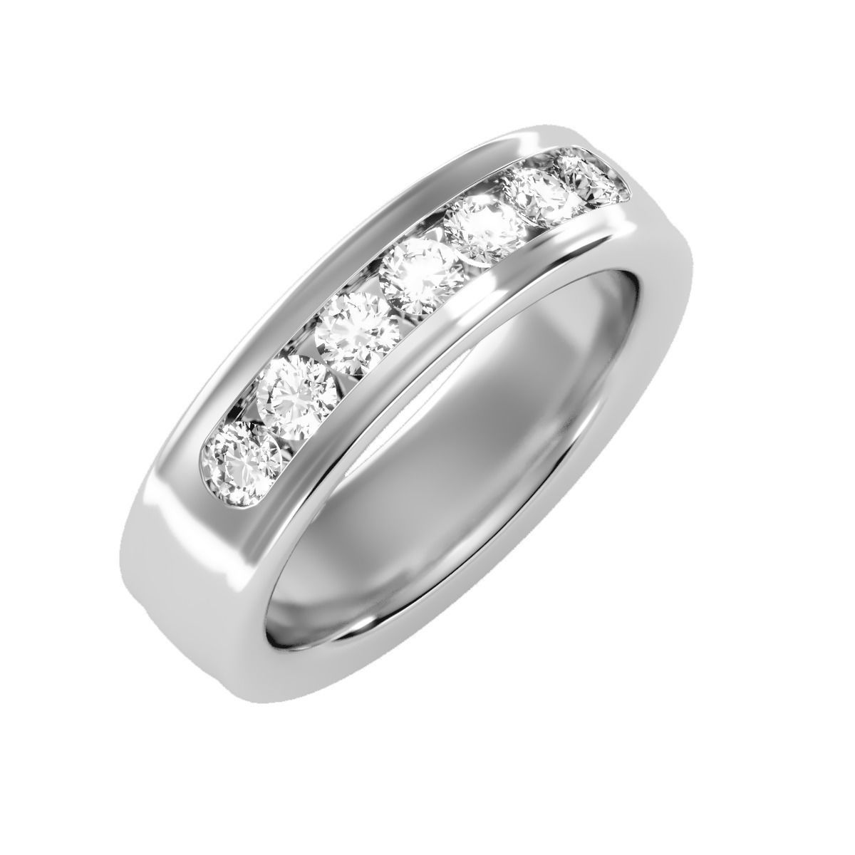 solitaire wedding engagement men ring 3dm render detail 3D print model_9