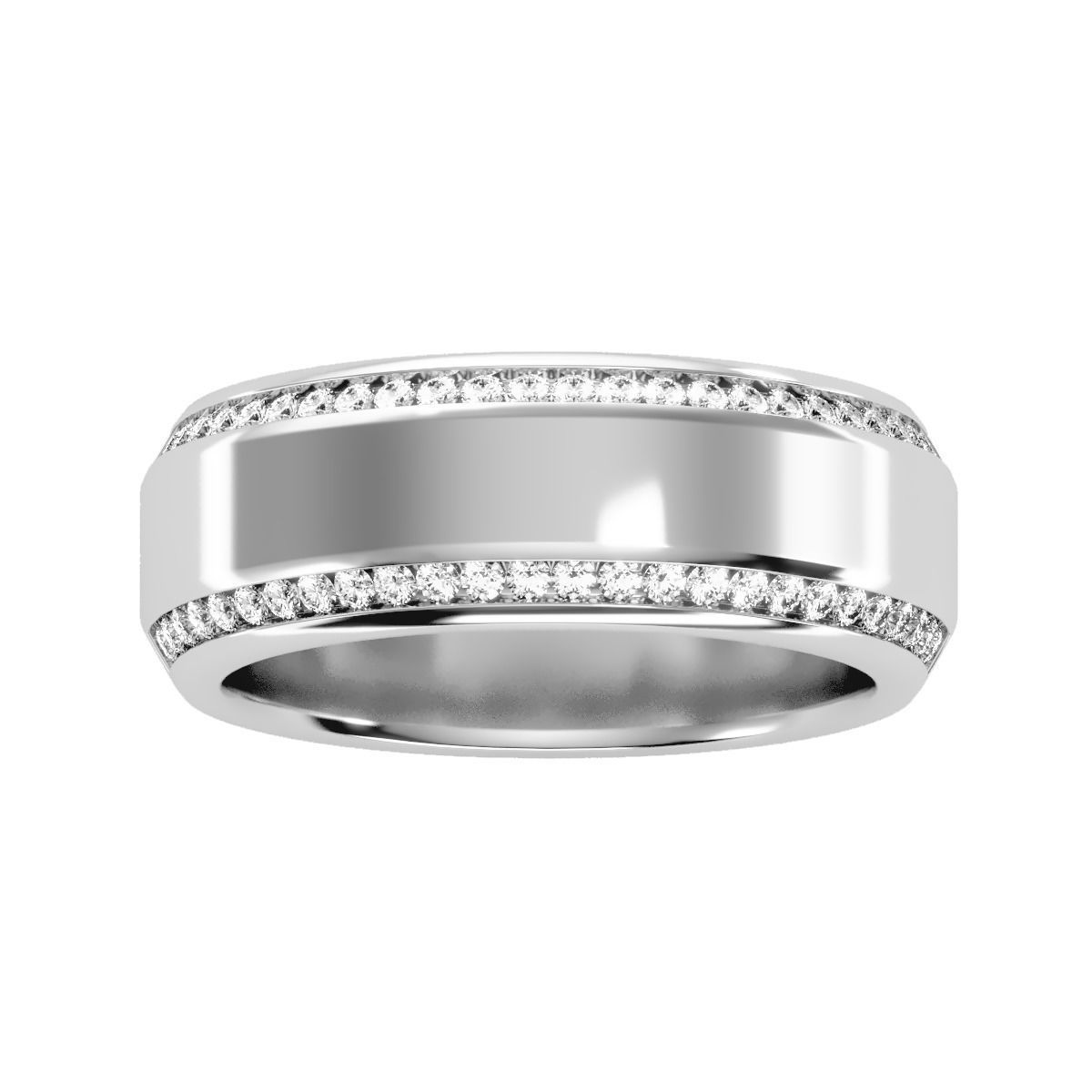 solitaire wedding engagement men ring 3dm render detail 3D print model_12