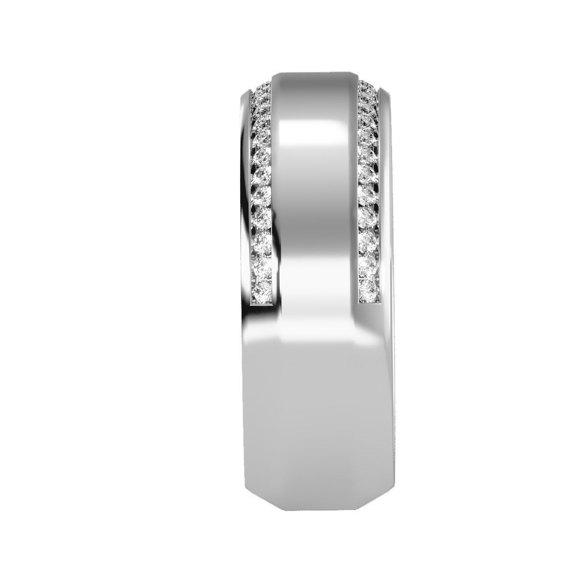 solitaire wedding engagement men ring 3dm render detail 3D print model_11