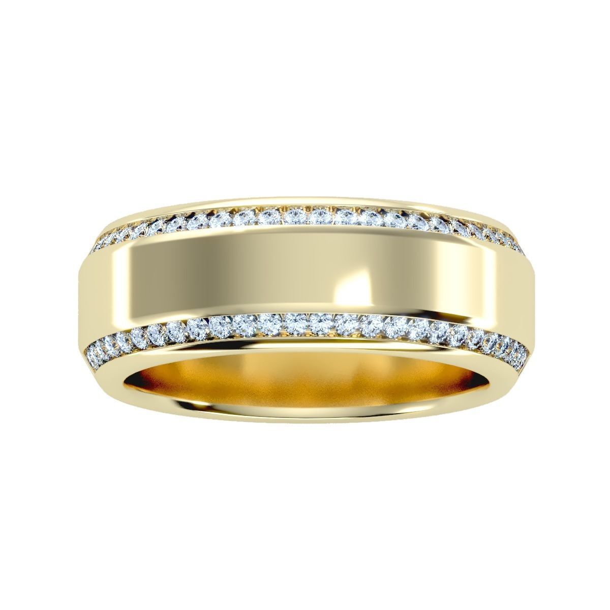 solitaire wedding engagement men ring 3dm render detail 3D print model_15