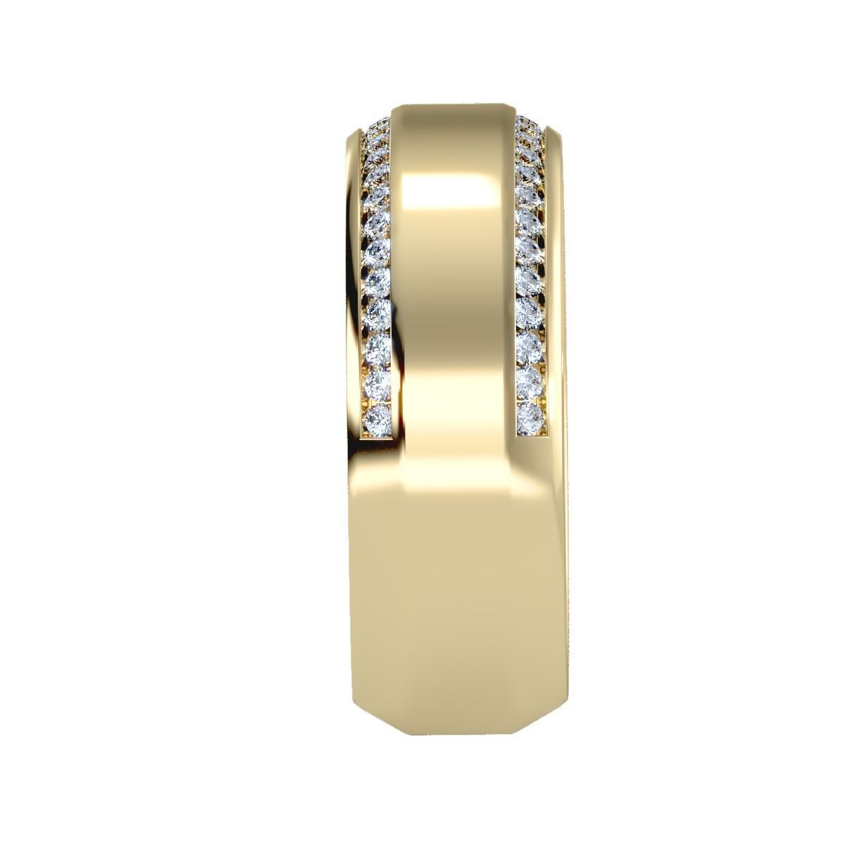solitaire wedding engagement men ring 3dm render detail 3D print model_14