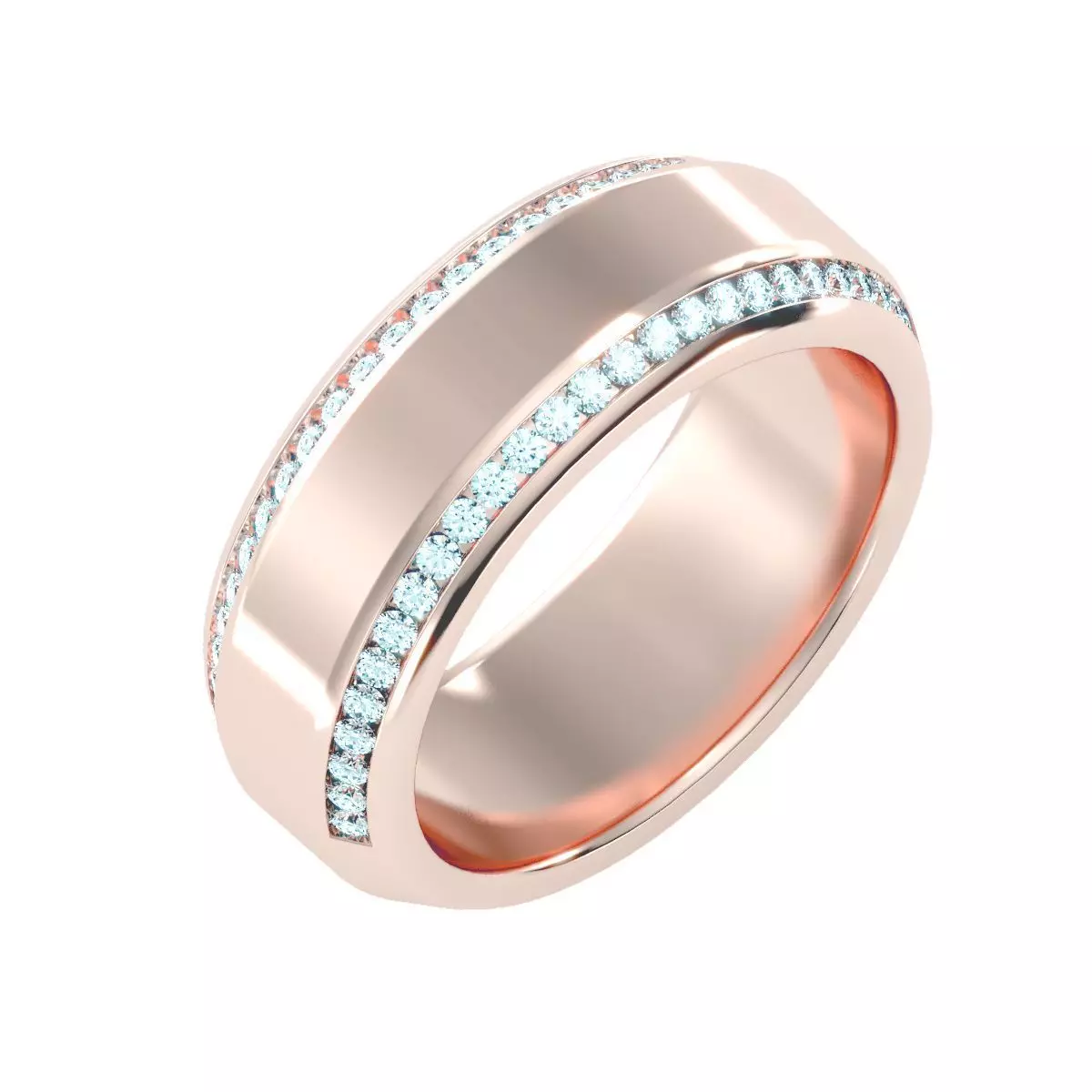 solitaire wedding engagement men ring 3dm render detail 3D print model_0