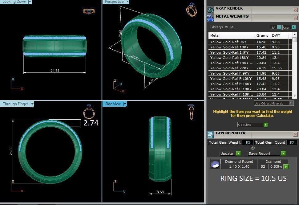 solitaire wedding engagement men ring 3dm render detail 3D print model_16