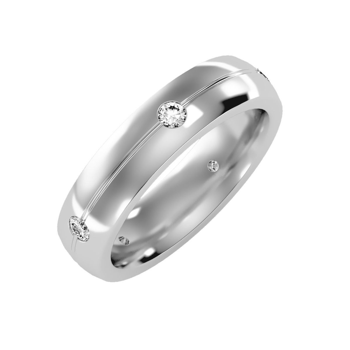 solitaire wedding engagement men ring 3dm render detail 3D print model_9