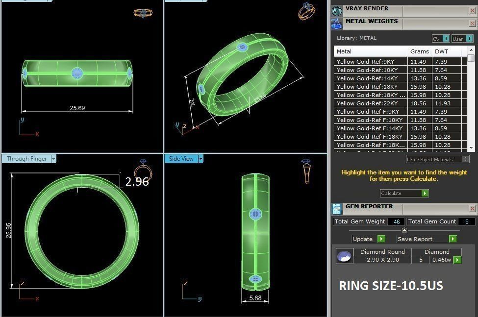solitaire wedding engagement men ring 3dm render detail 3D print model_16