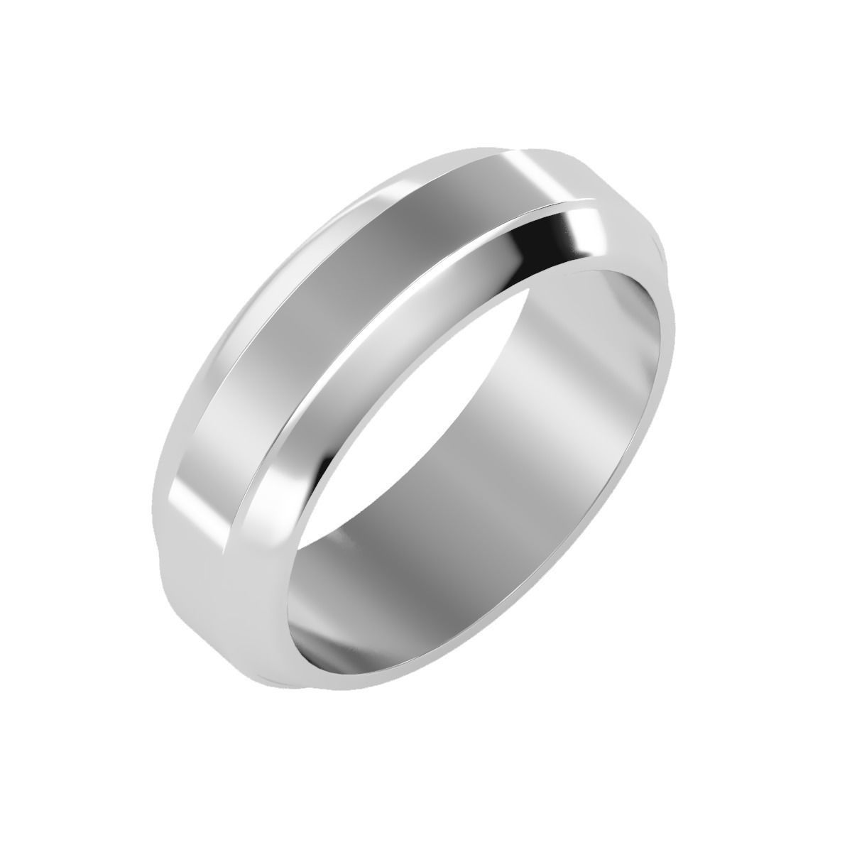 solitaire wedding engagement men ring 3dm render detail 3D print model_9