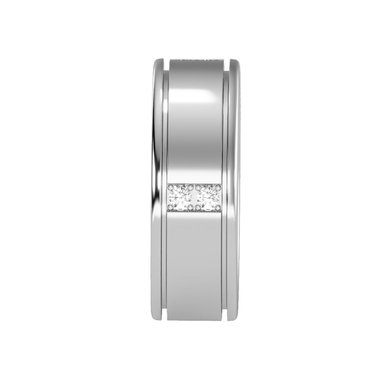 solitaire wedding engagement men ring 3dm render detail 3D print model_10