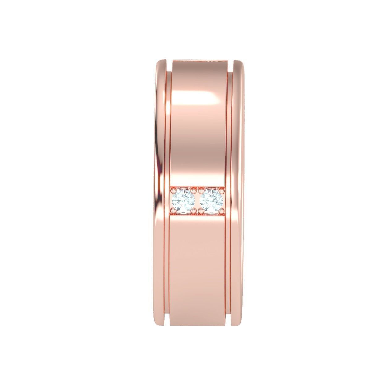 solitaire wedding engagement men ring 3dm render detail 3D print model_5