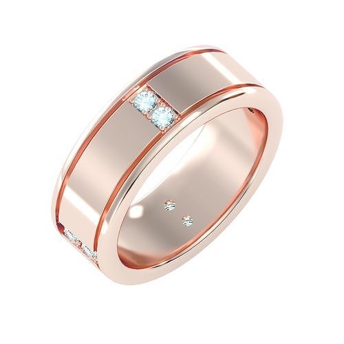 solitaire wedding engagement men ring 3dm render detail 3D print model