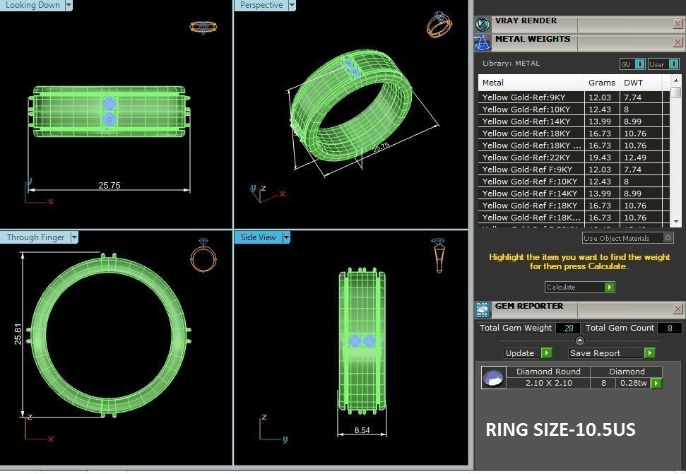 solitaire wedding engagement men ring 3dm render detail 3D print model_16