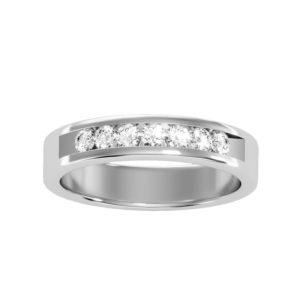 solitaire wedding engagement men ring 3dm render detail 3D print model_11