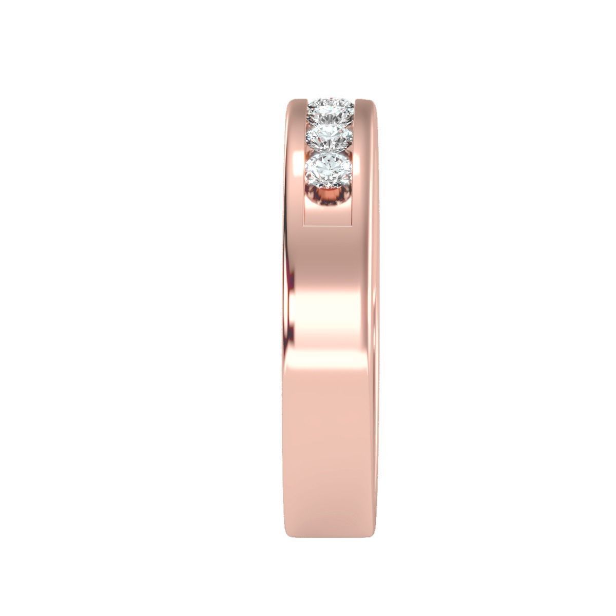 solitaire wedding engagement men ring 3dm render detail 3D print model_5