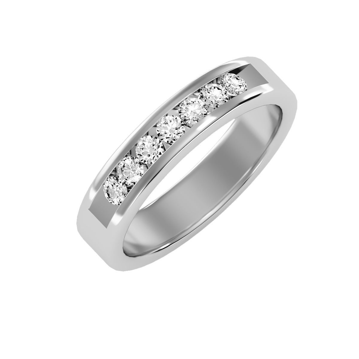 solitaire wedding engagement men ring 3dm render detail 3D print model_9