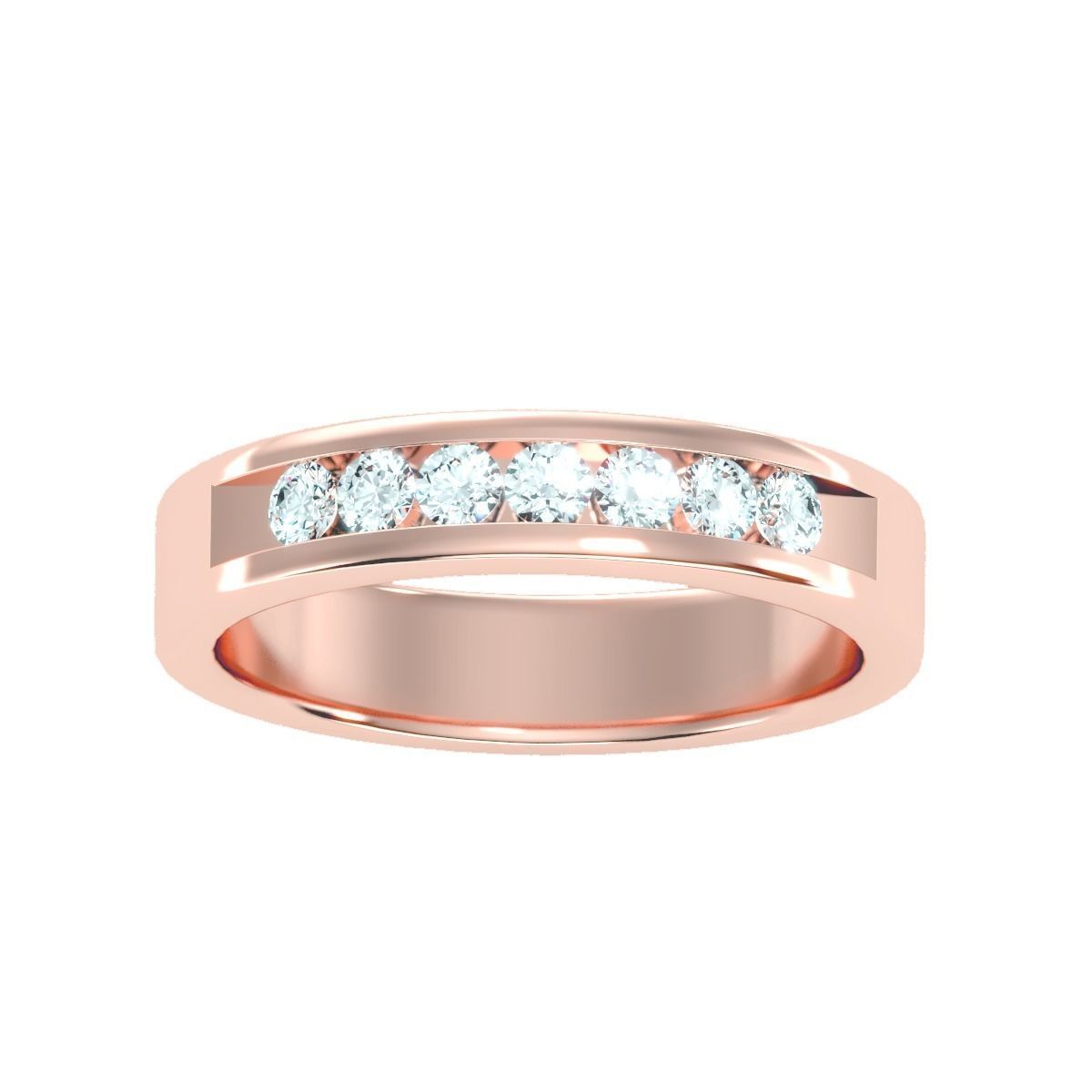 solitaire wedding engagement men ring 3dm render detail 3D print model_7