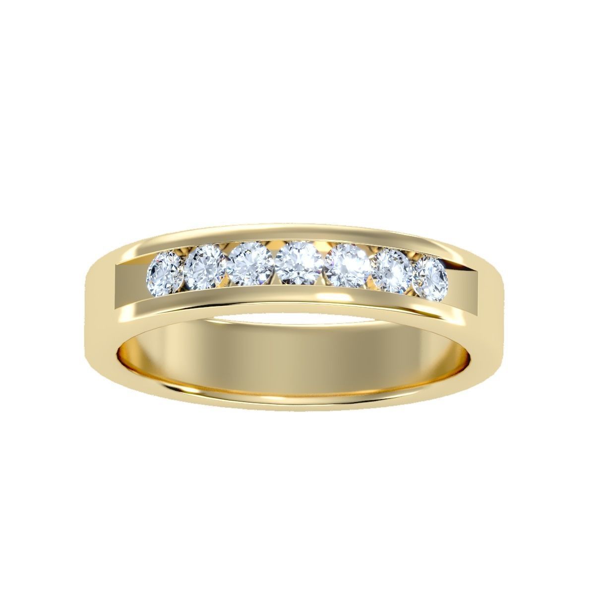 solitaire wedding engagement men ring 3dm render detail 3D print model_15