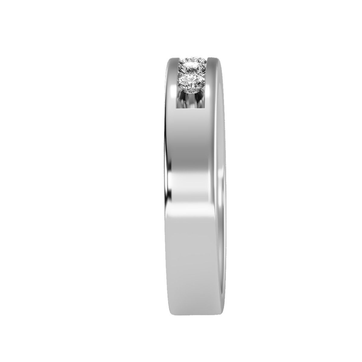 solitaire wedding engagement men ring 3dm render detail 3D print model_10