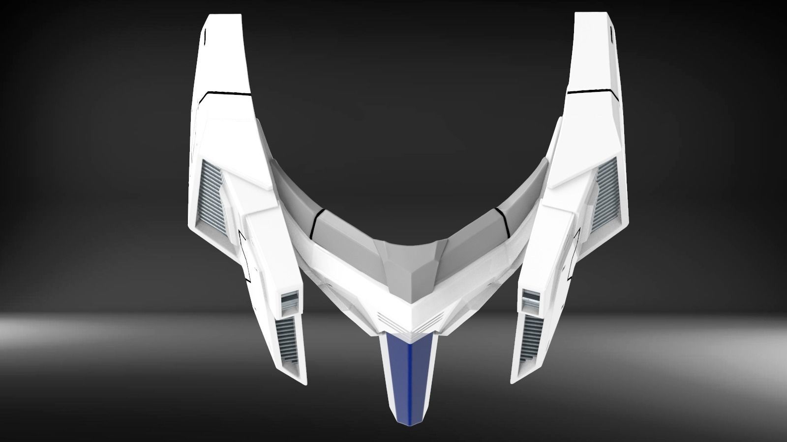 RX93II Custom Mask Fan Art 3D print model_3