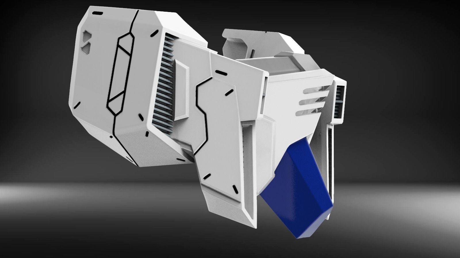 RX93II Custom Mask Fan Art 3D print model_2