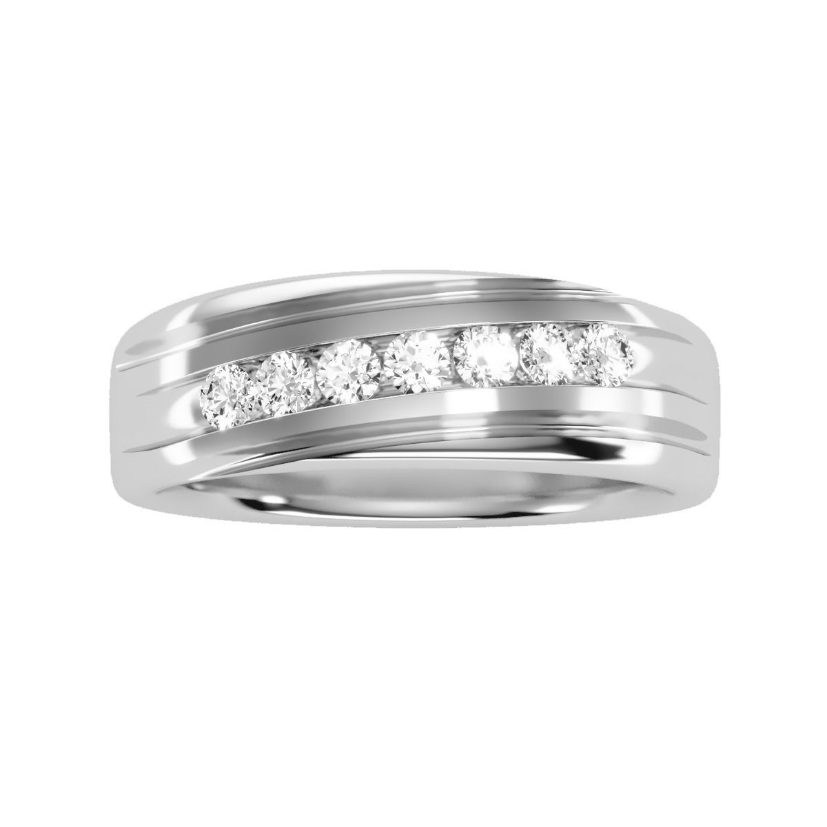 solitaire wedding engagement men ring 3dm render detail 3D print model_11