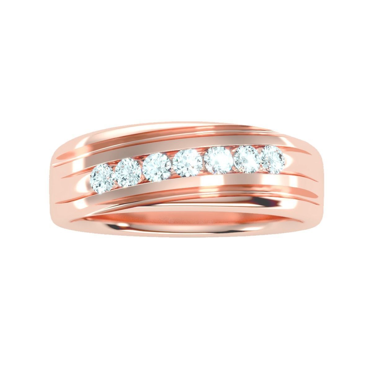 solitaire wedding engagement men ring 3dm render detail 3D print model_6