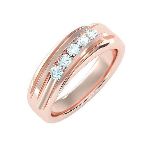 solitaire wedding engagement men ring 3dm render detail 3D print model