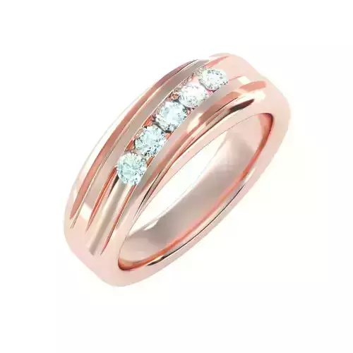 solitaire wedding engagement men ring 3dm render detail 3D print model