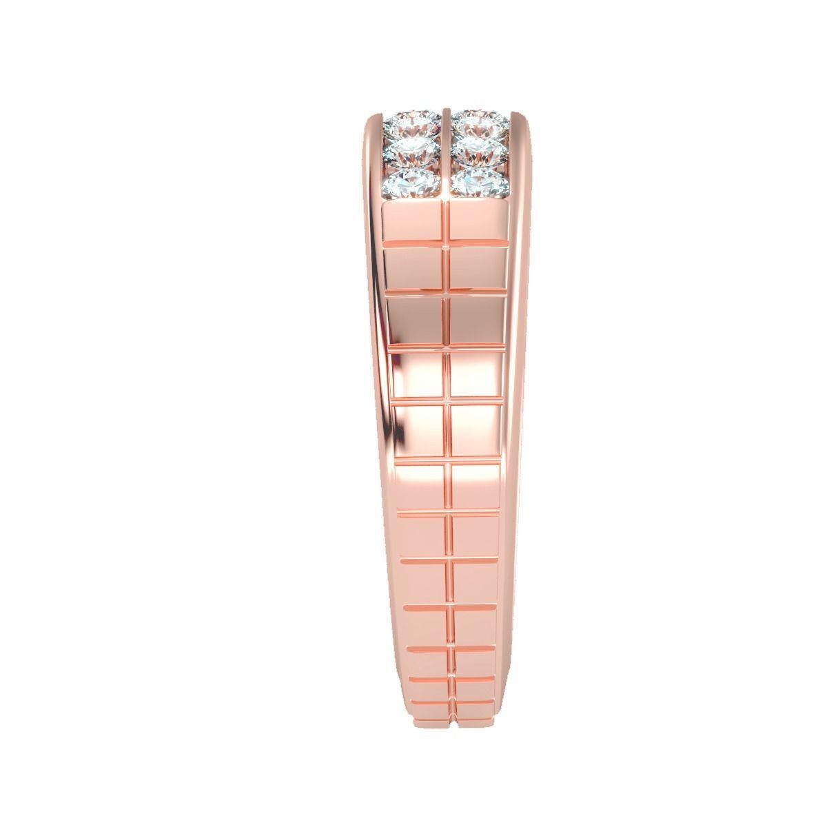solitaire wedding engagement men ring 3dm render detail 3D print model_5