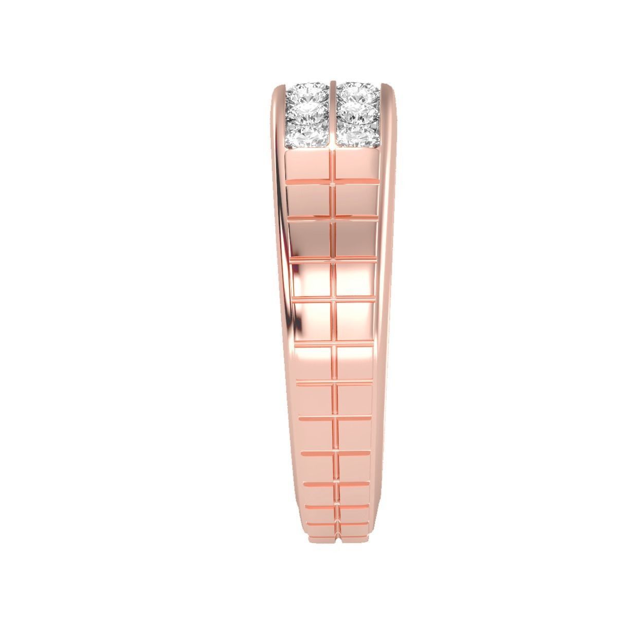 solitaire wedding engagement men ring 3dm render detail 3D print model_4