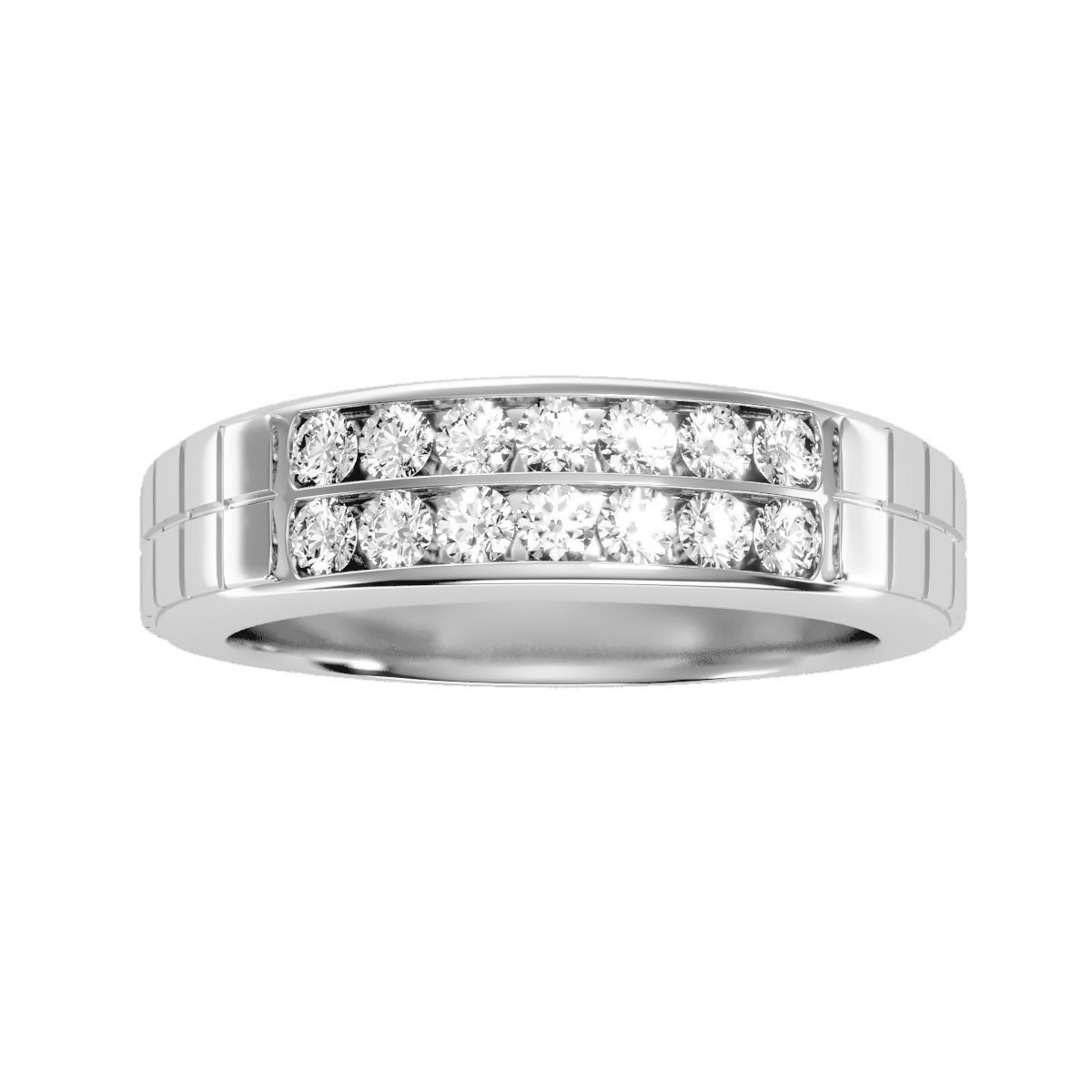 solitaire wedding engagement men ring 3dm render detail 3D print model_11