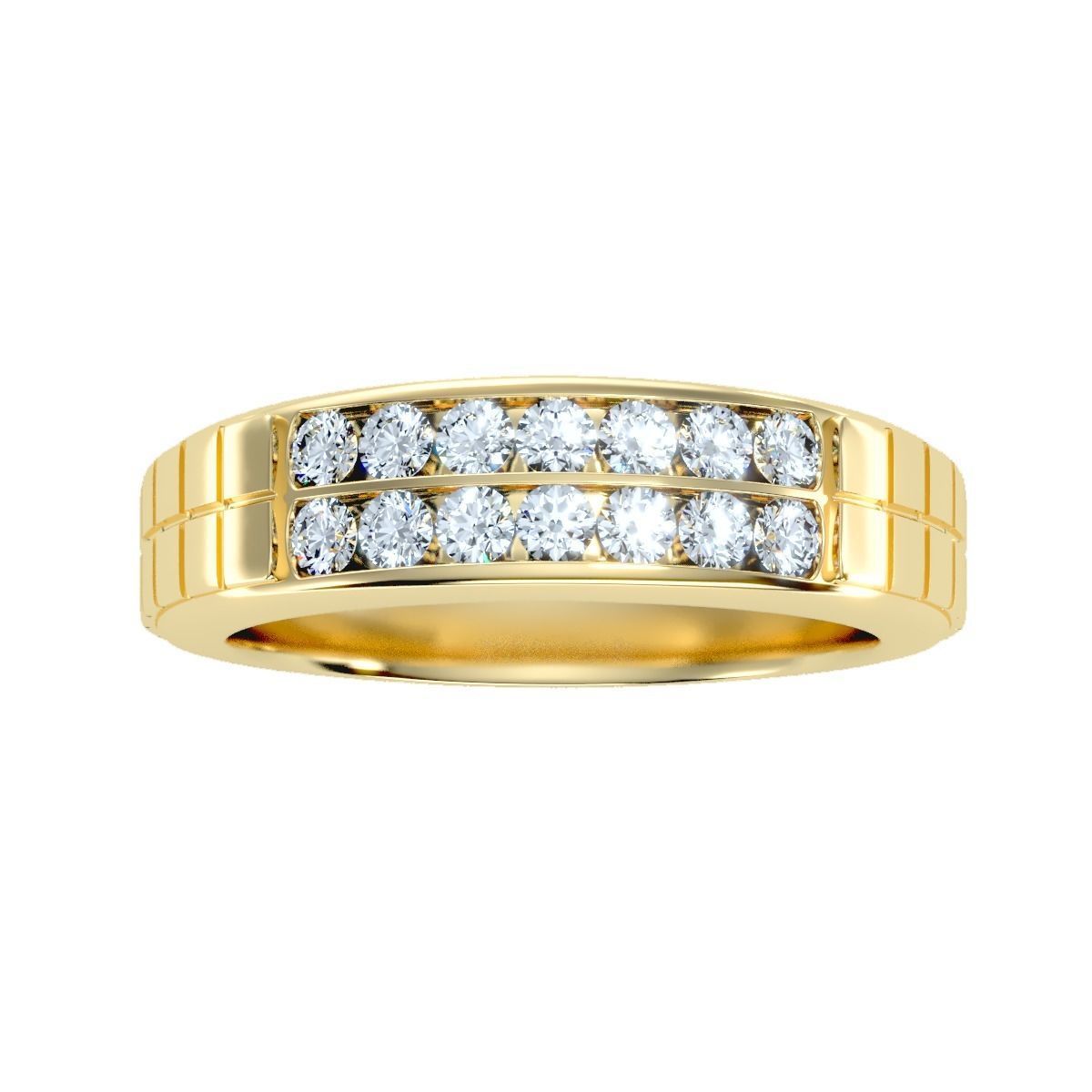 solitaire wedding engagement men ring 3dm render detail 3D print model_15