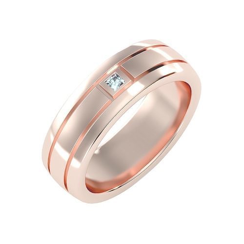 solitaire wedding engagement men ring 3dm render detail 3D print model