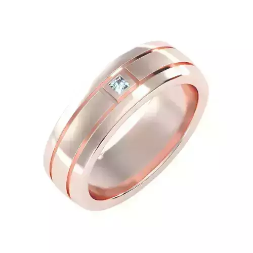 solitaire wedding engagement men ring 3dm render detail 3D print model