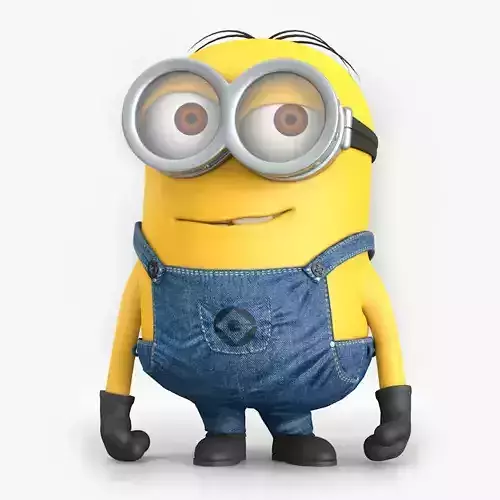 Minion in overalls and glasses 3D model